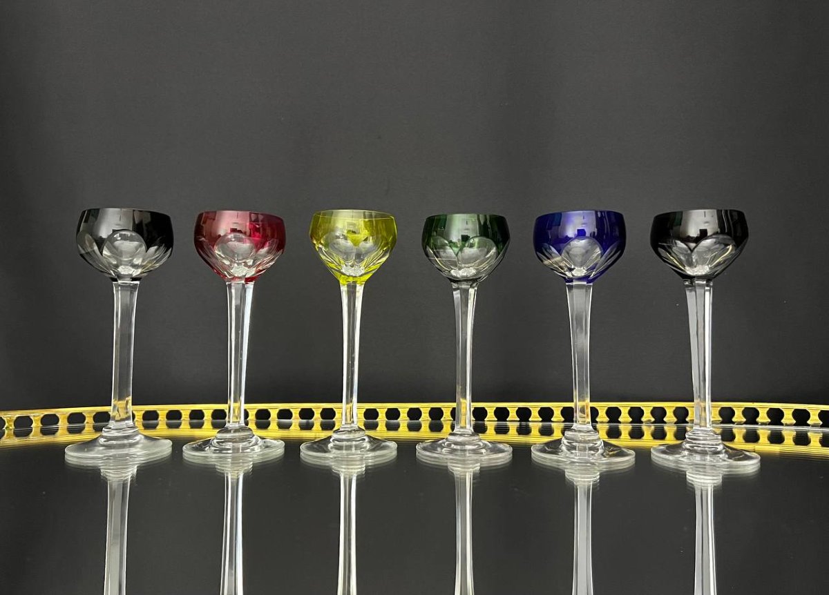 Cut And Lined Crystal Liqueur Set -photo-4