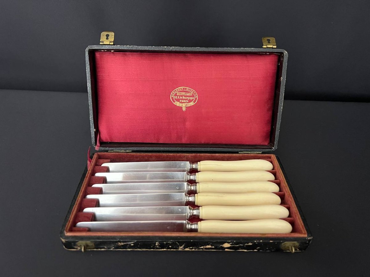Set Of Six Silver Fruit Knives – Maison Dieutegard, Paris