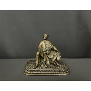 Bronze Sculpture Of A Seated Scholar – Japan, Meiji Period (1868-1912)