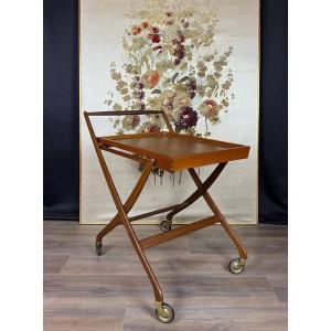 Vintage Danish Teak Serving Trolley – Scandinavian Design From The 60s