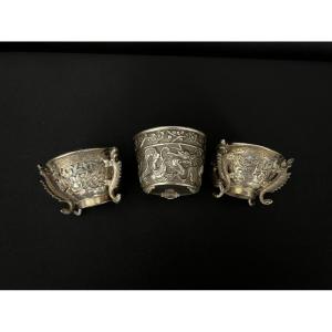 Set Of 3 Antique Solid Silver Bowls – Wang Hing – China