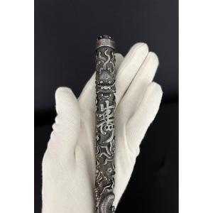 Antique Asian Umbrella Handle - Chinese Dragon