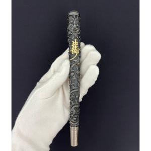 Poignée de parapluie ancienne asiatique – Dragon chinois