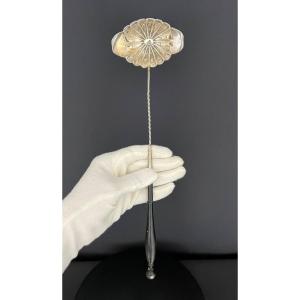 Silver Punch Ladle With Blackened Wooden Handle – France, Late 19th Century