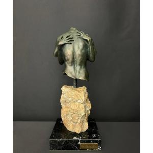 José Luis Casasola, sculpture contemporaine en bronze patiné