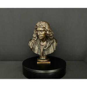 Buste en bronze de Molière – F. Barbedienne, XIXe siècle
