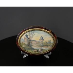 Antique Oval Box With A Painted Miniature – Château De Digoine