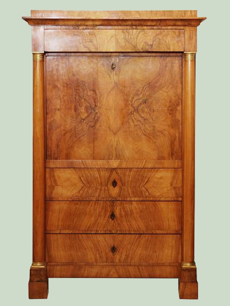 Secrétaire Biedermeier en Noyer