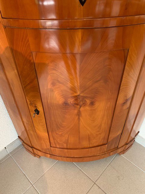 Biedermeier Corner Cabinet/display Case-photo-3