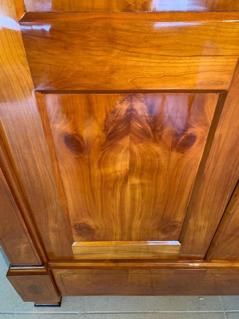 Armoire à cerises Biedermeier avec peinture au noir émail-photo-6