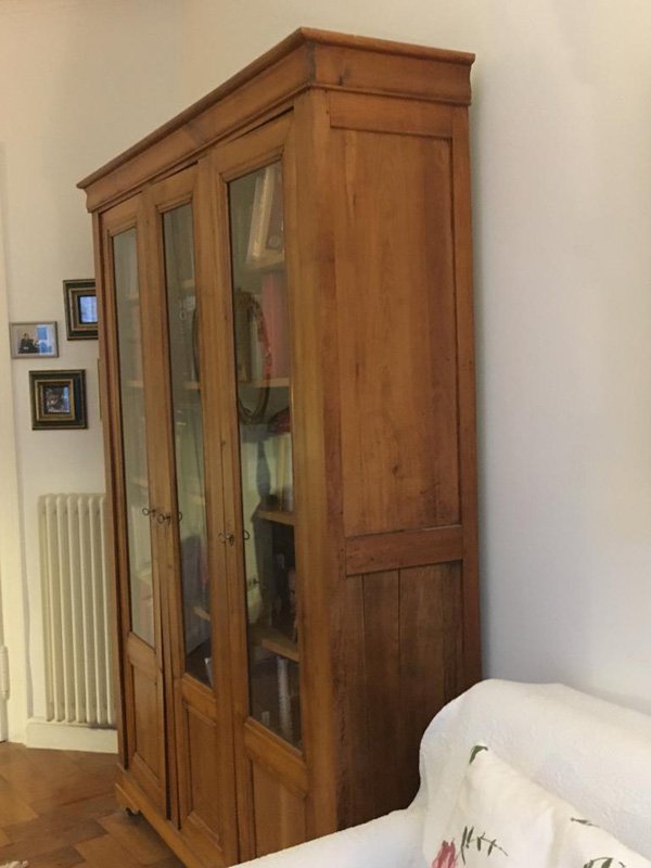 Solid Cherry Wood Book Display Case-photo-2