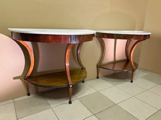 Couple important de consoles vers 1800 Jean Joseph Chapuis-photo-2