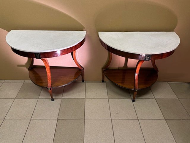 Couple important de consoles vers 1800 Jean Joseph Chapuis-photo-3