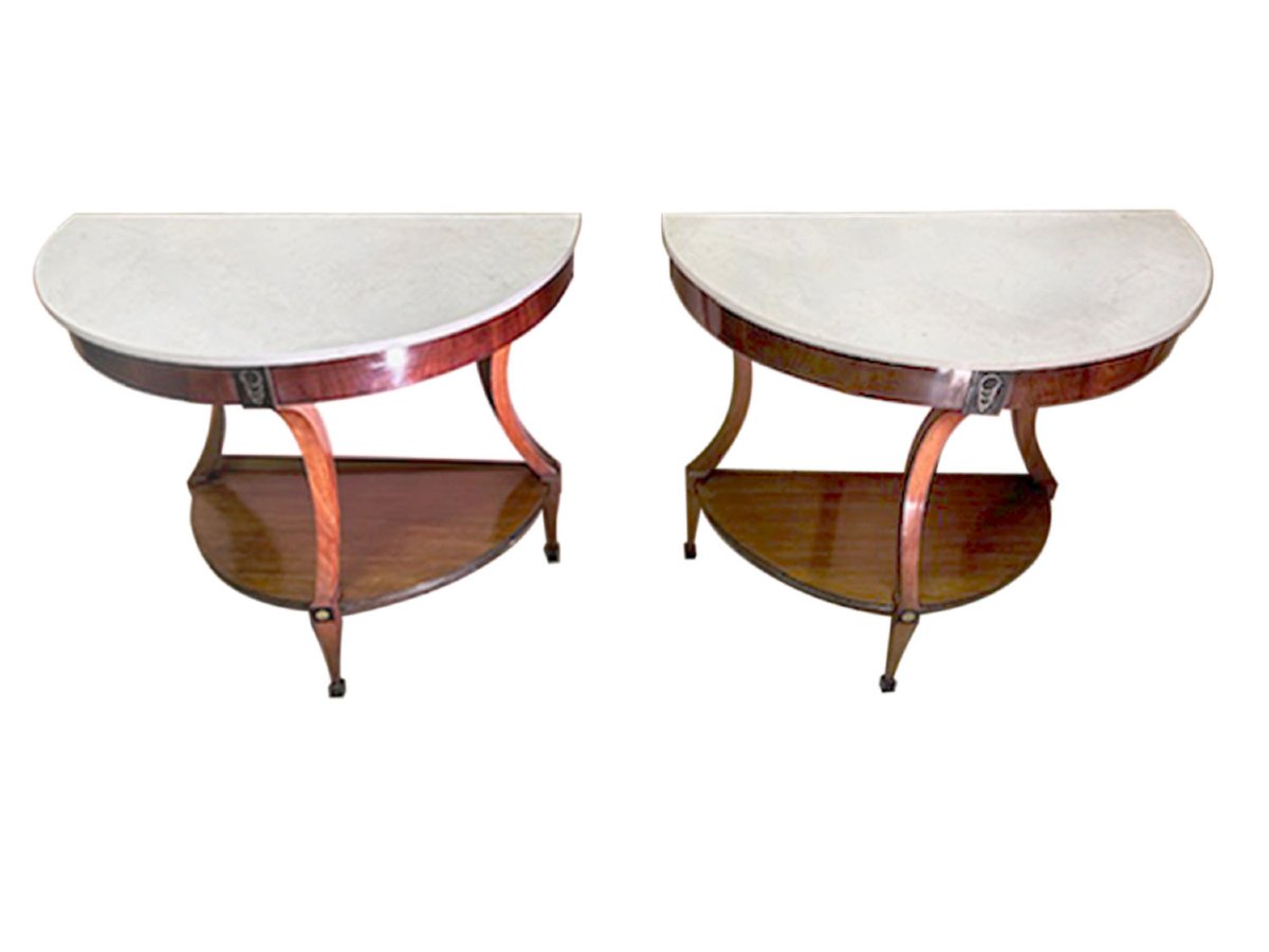 Couple important de consoles vers 1800 Jean Joseph Chapuis