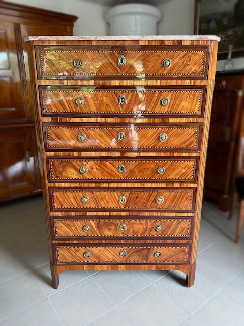 Ravissant chiffonnier Louis XVI, vers 1770-photo-3