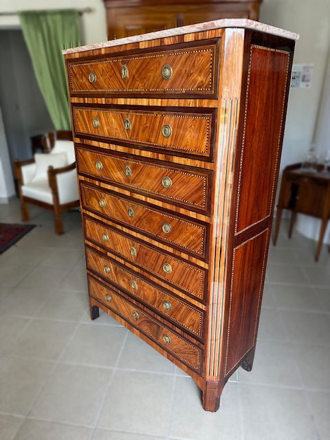 Ravissant chiffonnier Louis XVI, vers 1770-photo-4