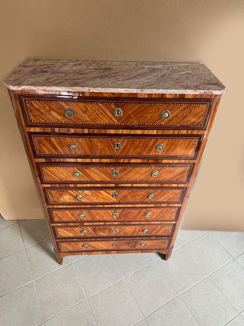 Ravissant chiffonnier Louis XVI, vers 1770-photo-3