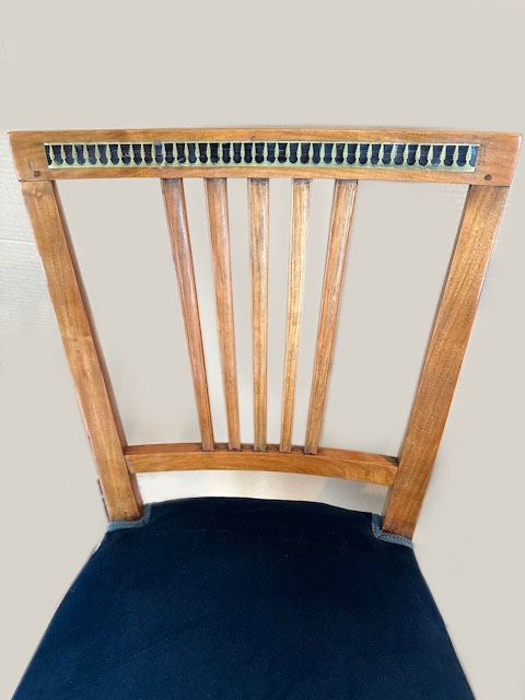 A Very Beautiful Set Of 6 Cherry Wood Chairs.-photo-3