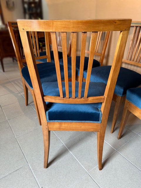 A Very Beautiful Set Of 6 Cherry Wood Chairs.-photo-5