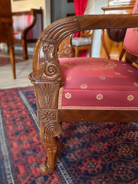 Pair Of Empire-style Armchairs-photo-4