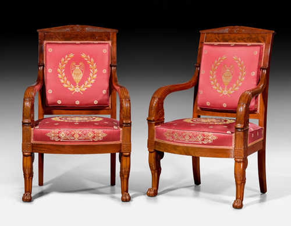 Pair Of Empire-style Armchairs