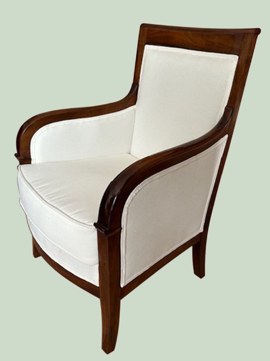 Biedermeier Bergere en noyer massif