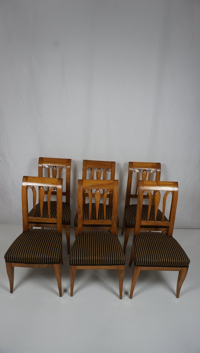 Lot de 6 chaises Biedermeier-photo-2