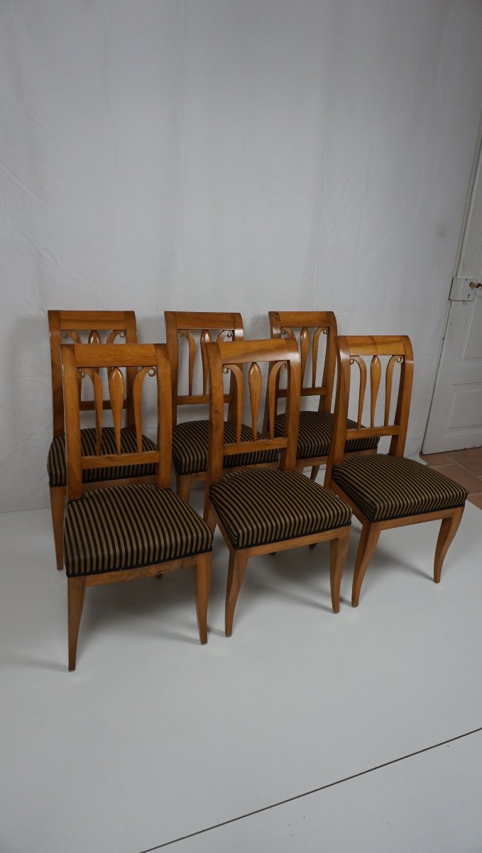 Lot de 6 chaises Biedermeier
