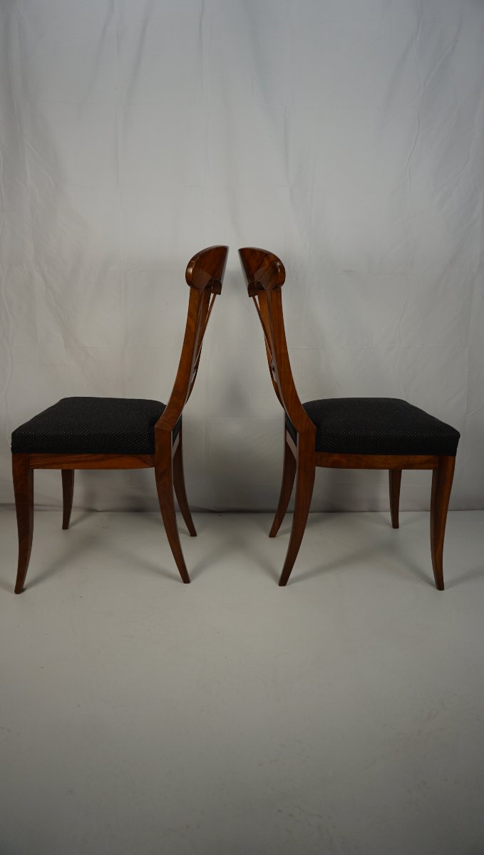 Ensemble de 8 chaises à pelle vers 1820-photo-5