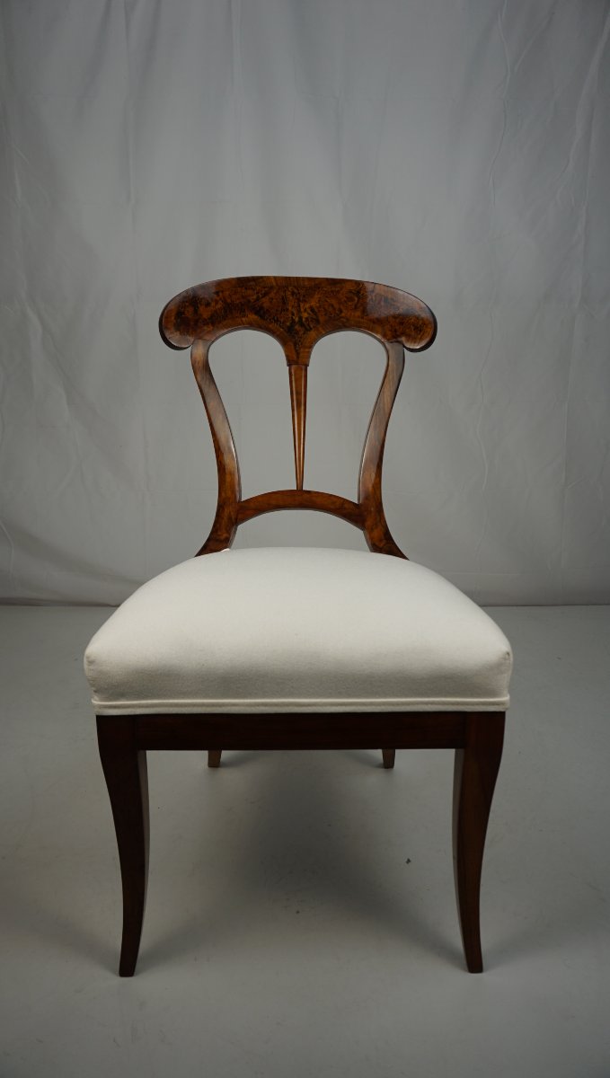 Lot de 6 chaises Biedermeier à pelle-photo-3