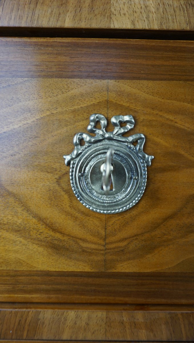Commode Louis XVI, placage en noyer-photo-1