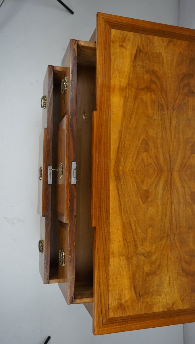 Commode Louis XVI, placage en noyer-photo-3