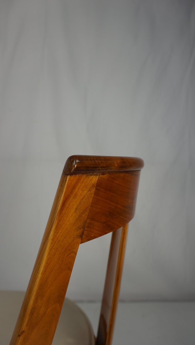 Ensemble rare de 6 fauteuils à bascule en cerisier-photo-4