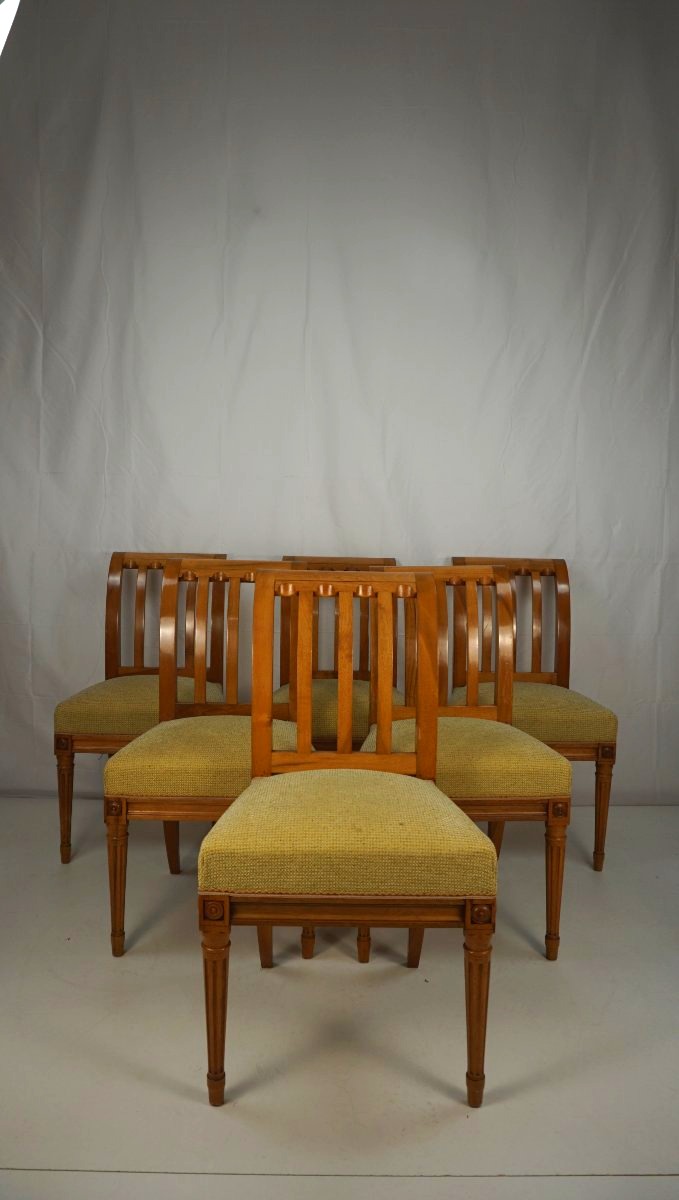 Set Of 6 Louis XVI Chairs-photo-1