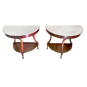 Couple important de consoles vers 1800 Jean Joseph Chapuis