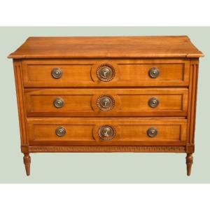 Louis XVI-style Cherry Wood Chest Of Drawers