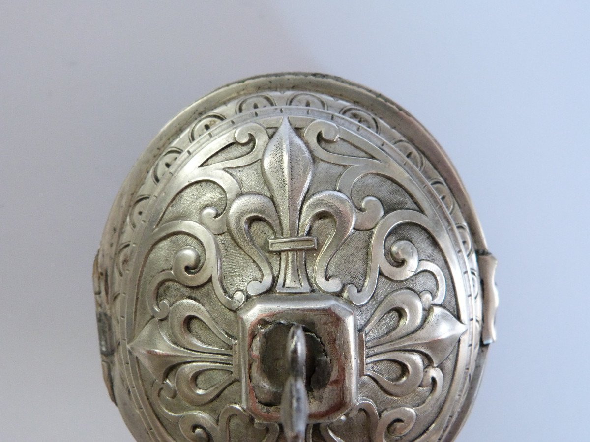 L Oudry Boite à Bijoux Monarchie Légitimiste Fleur De Lys -photo-4