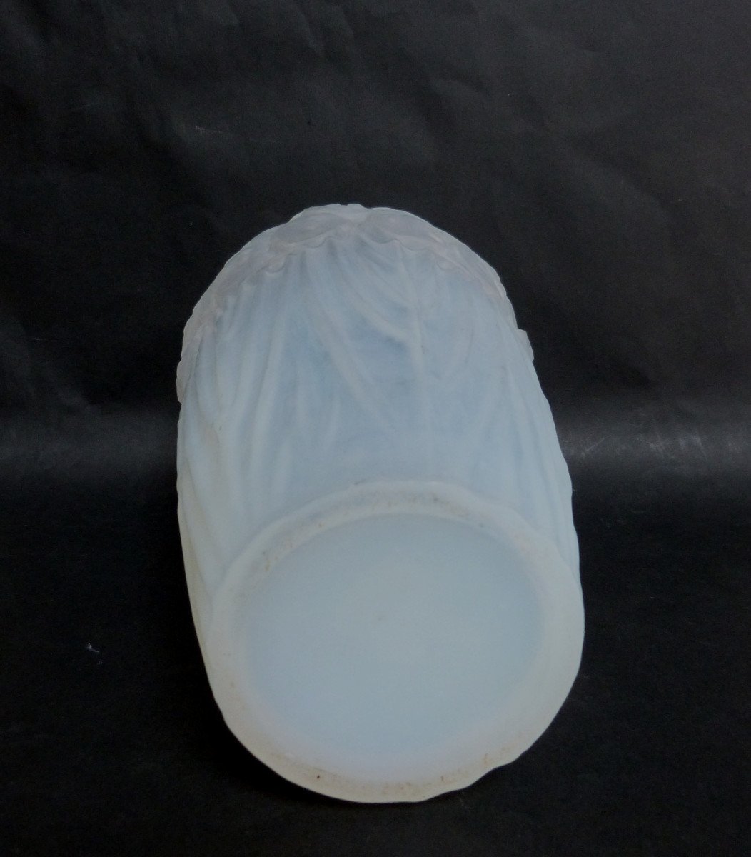 Vase Art Déco Edmond Etling Opalescent Modèle Monnaie Du Pape -photo-3