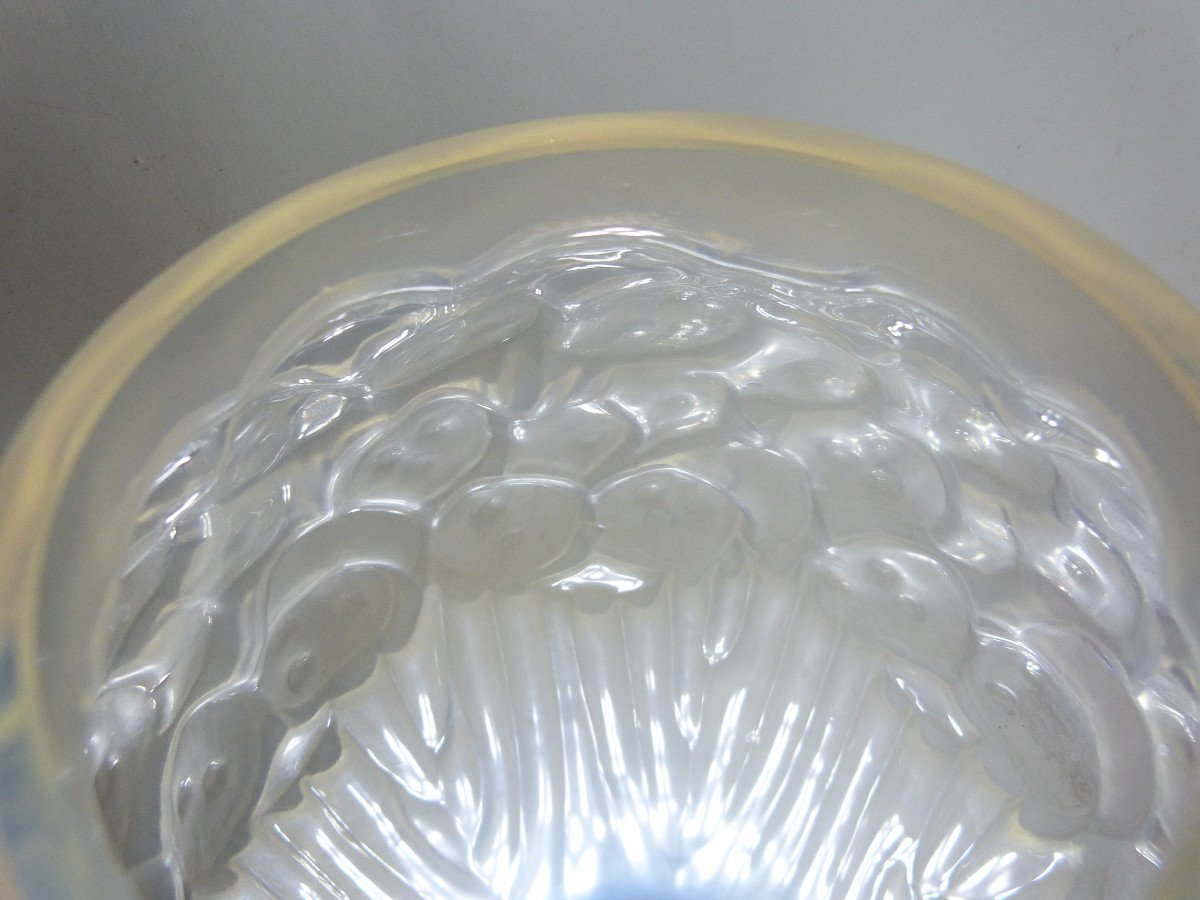 Vase Art Déco Edmond Etling Opalescent Modèle Monnaie Du Pape -photo-5