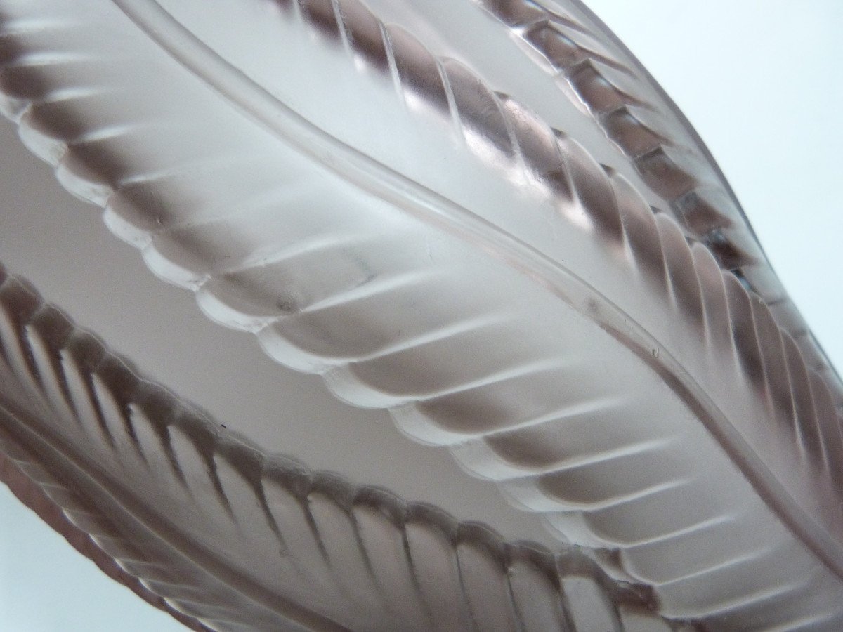 Art Deco Vase In Molded Pressed Glass Georges Chevalier For René Goro -photo-5