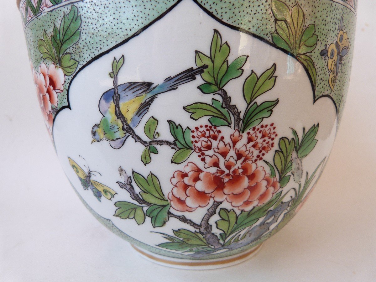 Large Chinese Style Porcelain Covered Pot Samson 19th Century-photo-4
