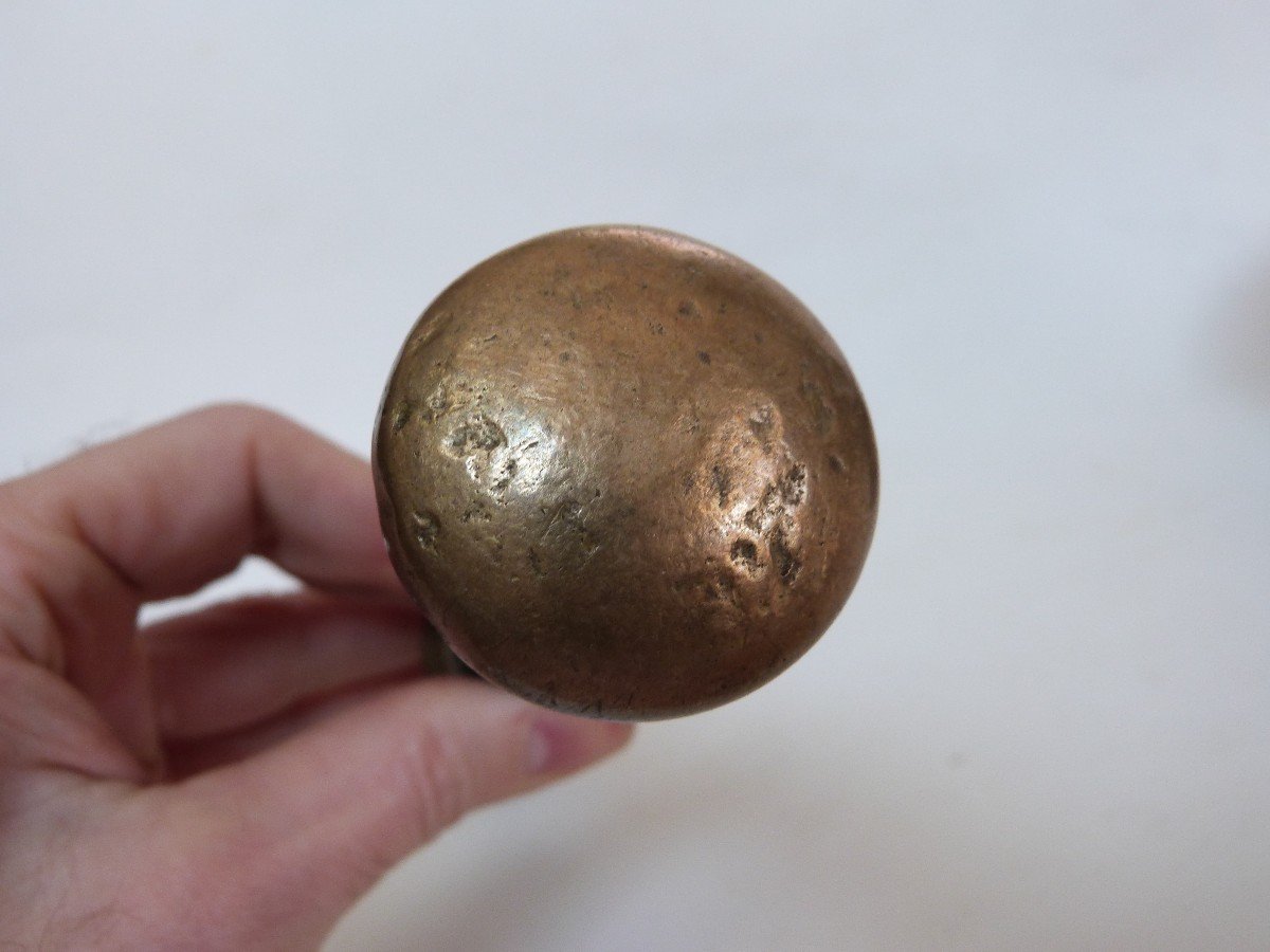 Mortar And Pestle In Bronze 17th Century Beautiful Old Patina -photo-7