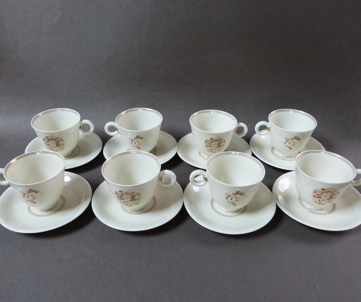 Art Deco Porcelain Coffee Service Model Rulhmann Vignau Limoges-photo-8