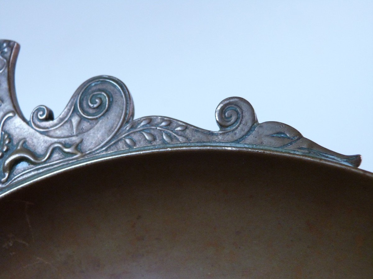 Levillain Et Barbedienne Coupe En Bronze Patine Médaille Style Antique  XIXeme Napoléon III -photo-4