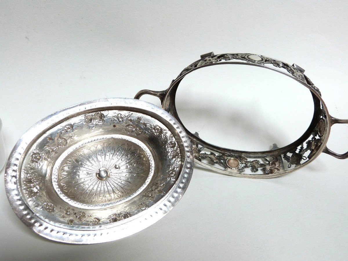 Sugar Bowl In Sterling Silver Minerva Léon Lapar Goldsmith Louis XVI Decor Cherubs Garland-photo-5