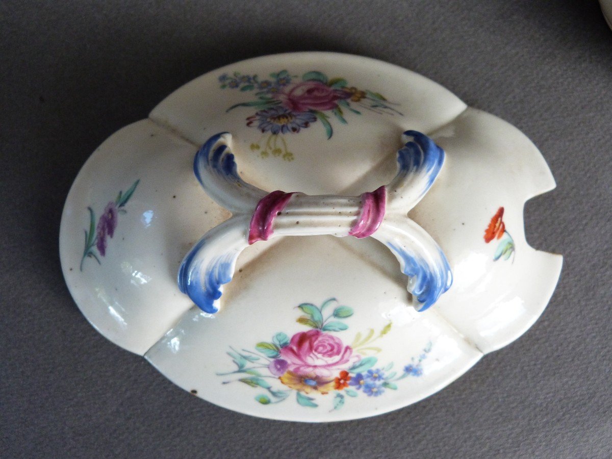 Chantilly Soft Porcelain Sugar Bowl 18th Louis XV Period -photo-1