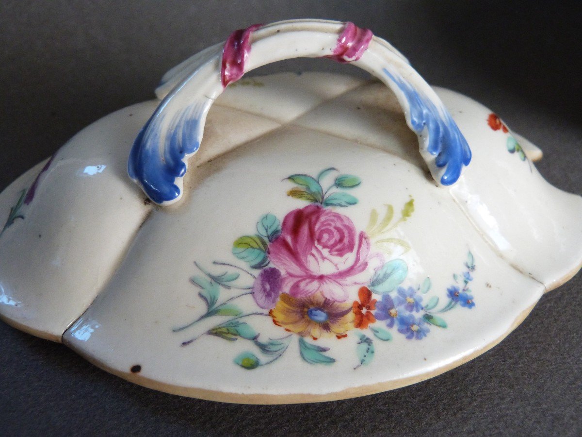 Chantilly Soft Porcelain Sugar Bowl 18th Louis XV Period -photo-5