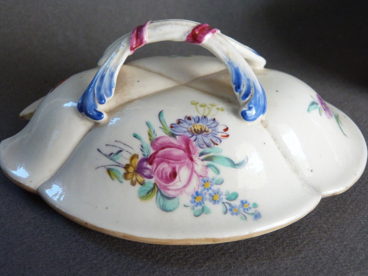 Chantilly Soft Porcelain Sugar Bowl 18th Louis XV Period -photo-6