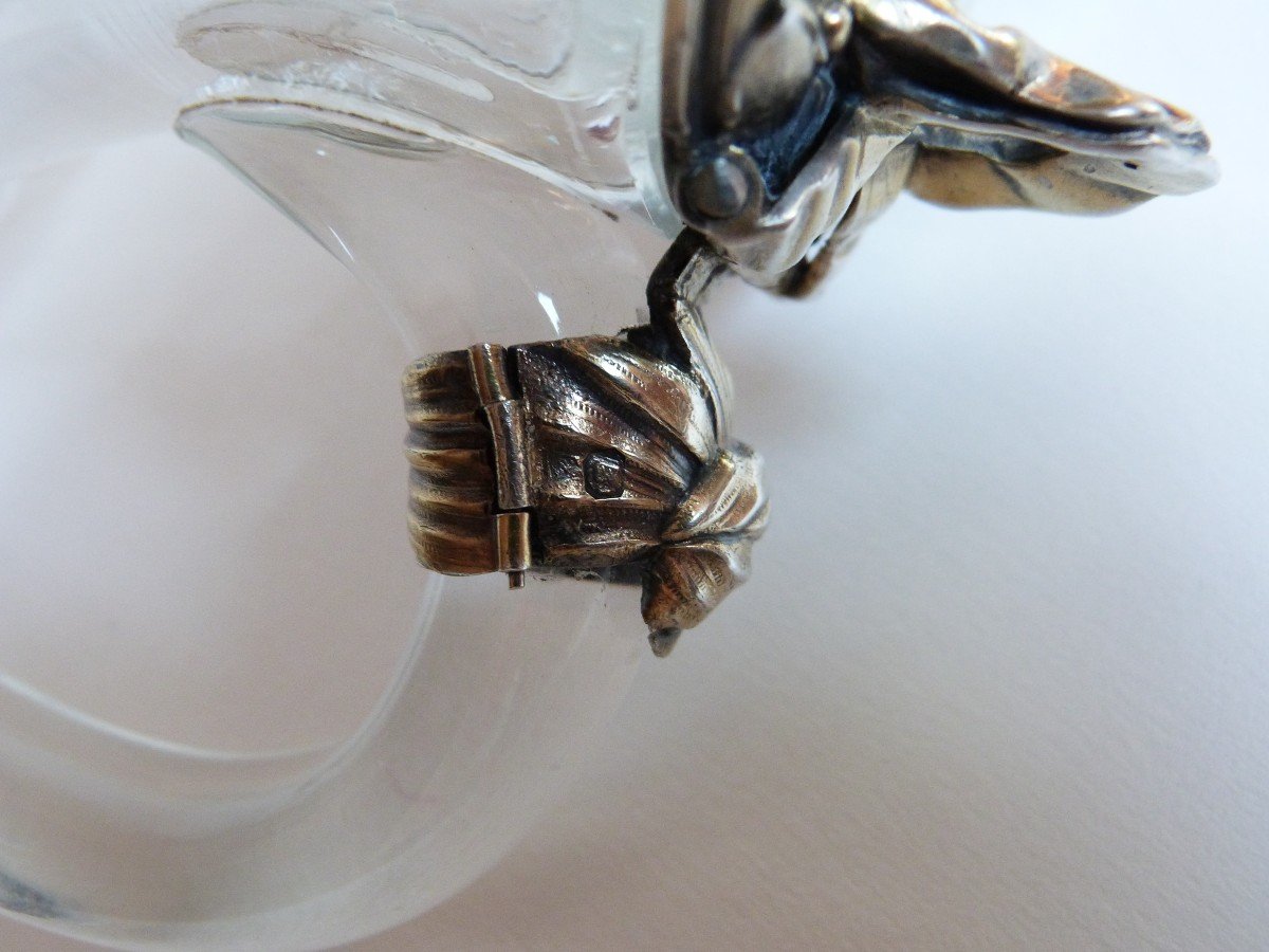 Risler & Carre Louis XVI Style Crystal And Sterling Silver Ewer-photo-2