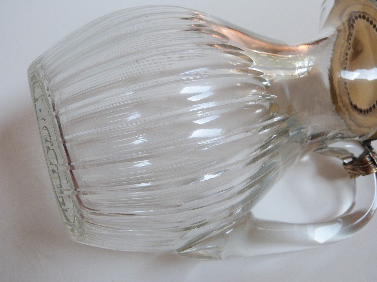 Risler & Carre Louis XVI Style Crystal And Sterling Silver Ewer-photo-4